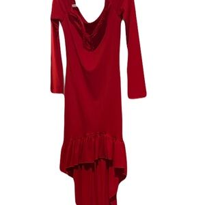 AKIRA Red Asymmetrical Dress